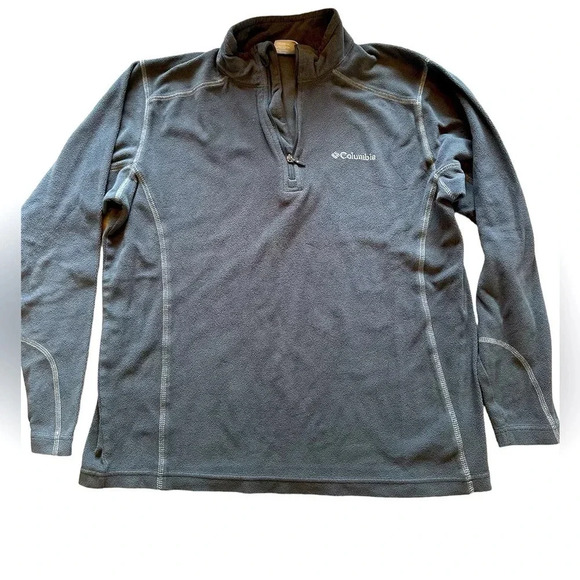 Columbia Gray Quarter Zip Pullover Lightweight Sweater Sweatshirt Size Small - Picture 1 of 3